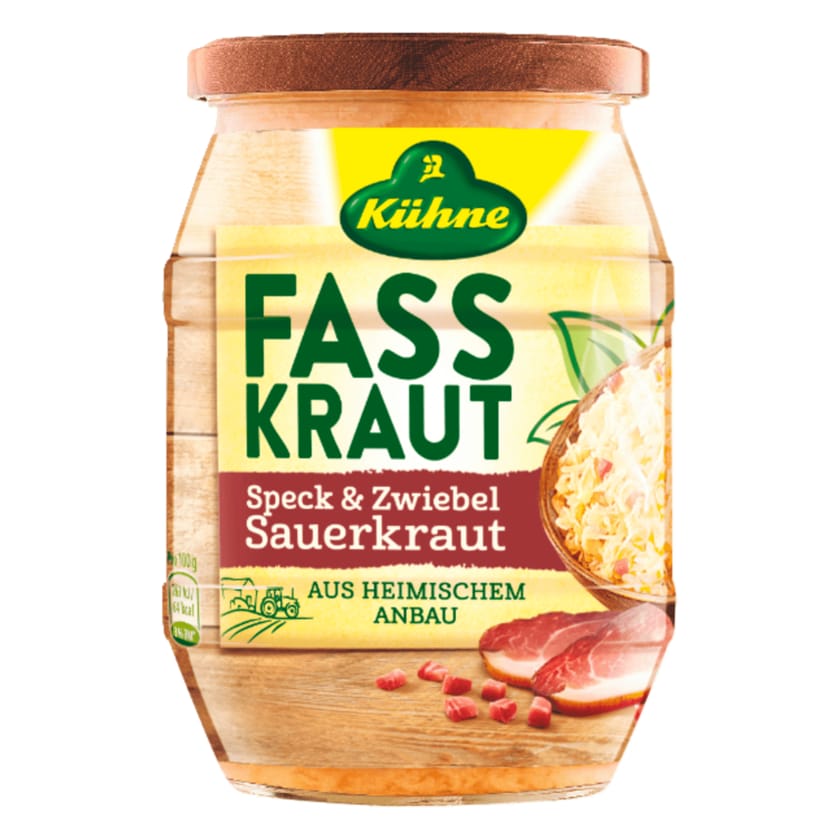 Kühne Fasskraut Sauerkraut mit Speck & Zwiebeln 425ml